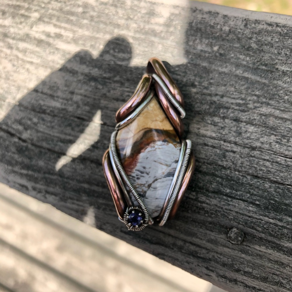Picture jasper pendant